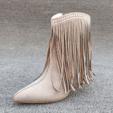 Rhinestone Fringe Stiletto Boots – “Rodeo Royalty” Edition