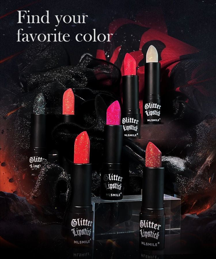 Diamond Glitter Lipstick – “Midnight Spark” Collection