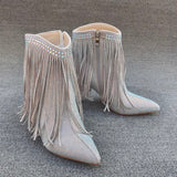 Rhinestone Fringe Stiletto Boots – “Rodeo Royalty” Edition
